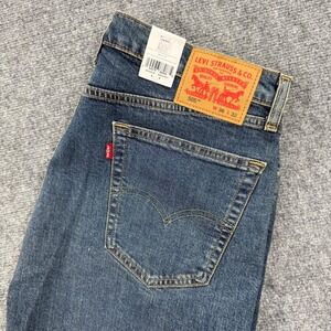 Levi Strauss 505 Regular Fit Stretch Jeans 36x32 Dark Wash Denim Men's NWT